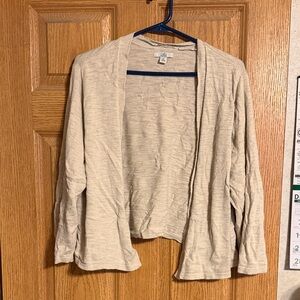 Croft & Barrow Women's Beige Open Cardigan